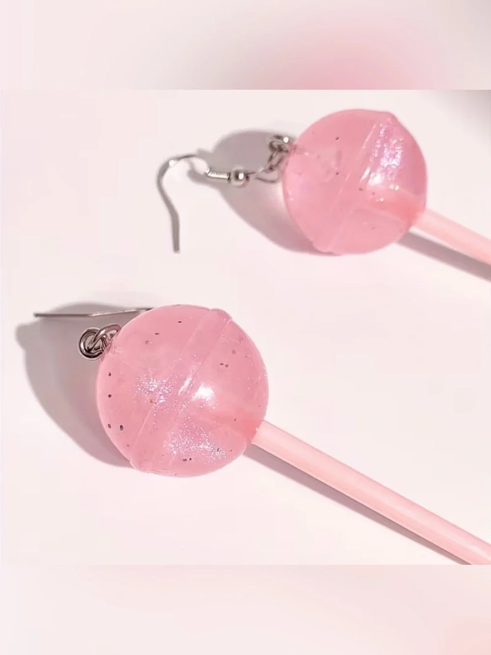 NEW! Unique Pink Lollipop Drop Earrings. Trendy Candy Earrings 🍭